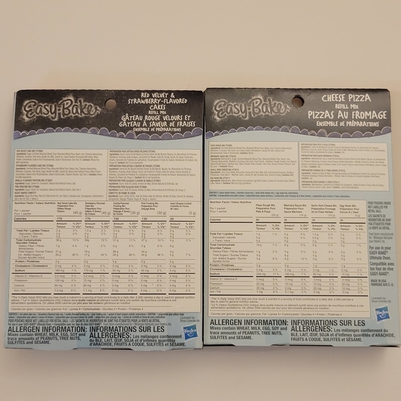 NEW Lot of 2 Easy Bake Ultimate Oven Toy Refill Mixes - Cake and Pizza - Picture 4 of 6
